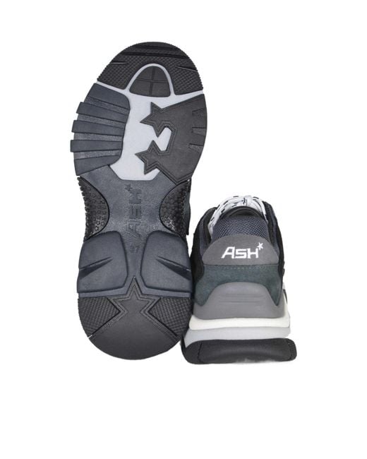 Ash Blue Round-Toe Sneakers