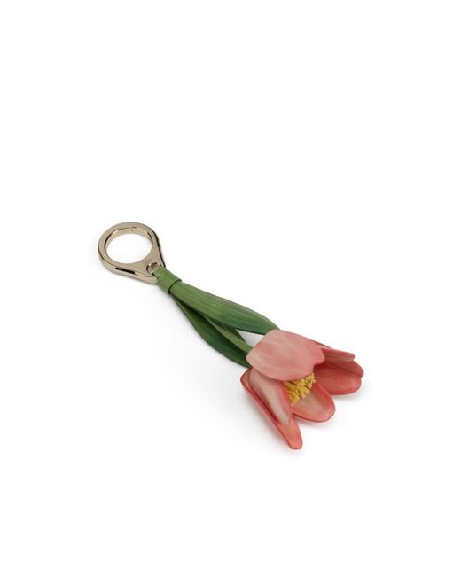 Christian Louboutin White Floral Keyring