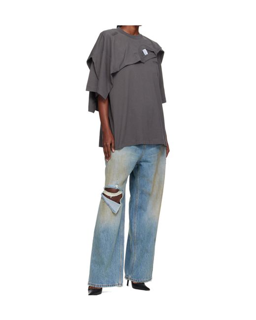 Vetements Gray Double-Layer T-Shirt