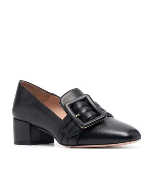 Bally Black Buckle High Heels