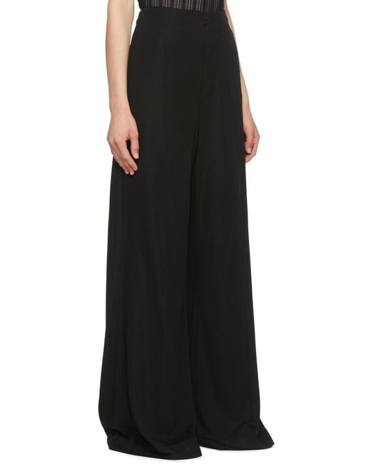 Maison Margiela Black Pressed-Crease Wide Leg Trousers