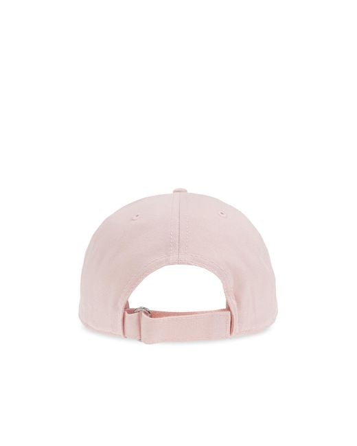 Moncler Pink Logo Embroidered Baseball Cap