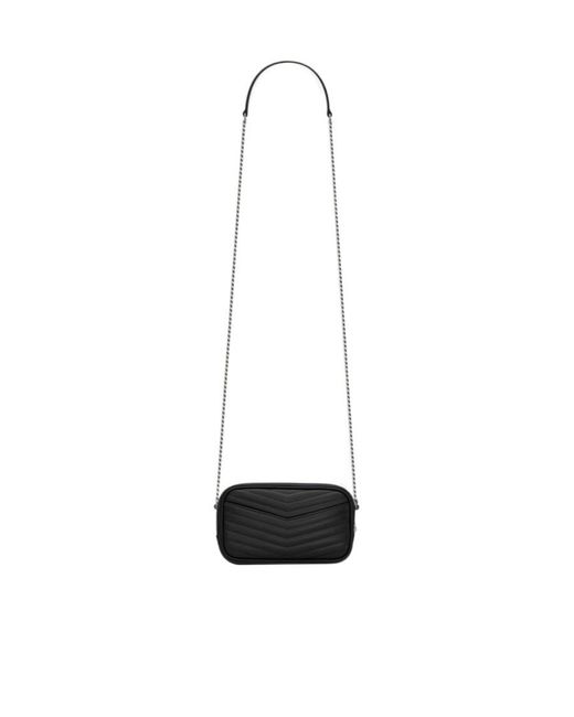 Saint Laurent White Lou Quilted Mini Shoulder Bag