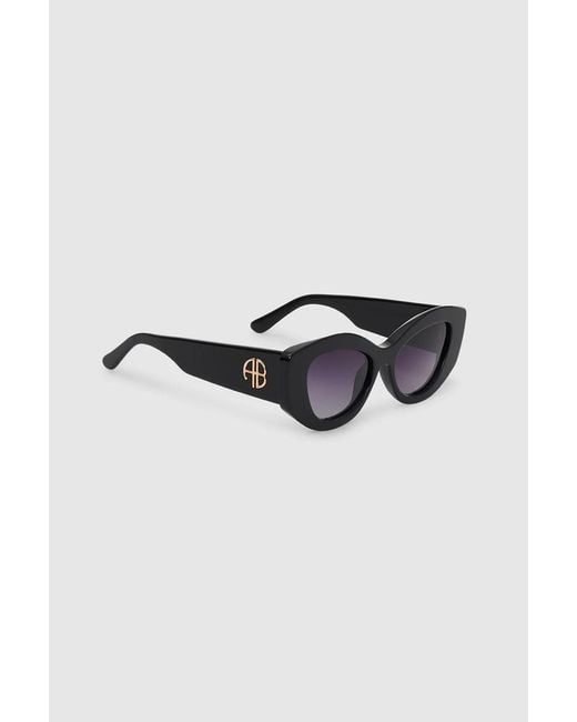 Anine Bing White Cat Eye Frame Sunglasses