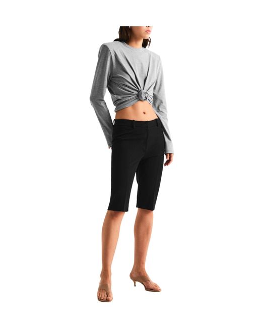 Magda Butrym Black Solid Color Casual Pants