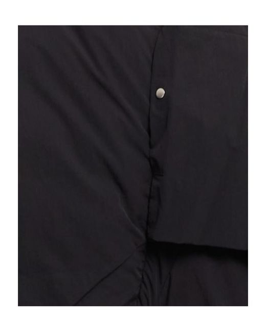 Rick Owens Black Naska High Neck Matte Nylon Down Jacket