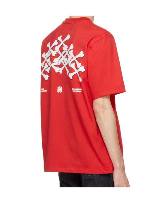 Amiri Red Short-Sleeved T-Shirt for men