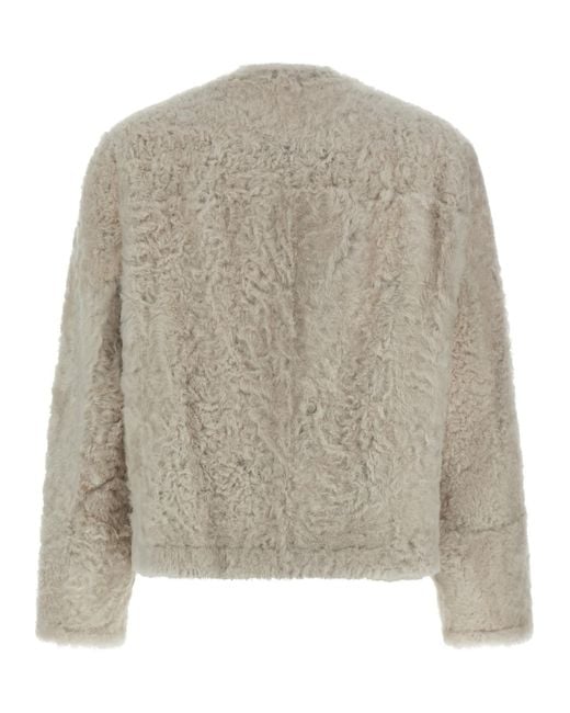 Brunello Cucinelli Multicolor 'Fuzzy' Reversible Caban
