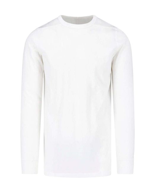 Rick Owens White Long-Sleeve T-Shirt for men