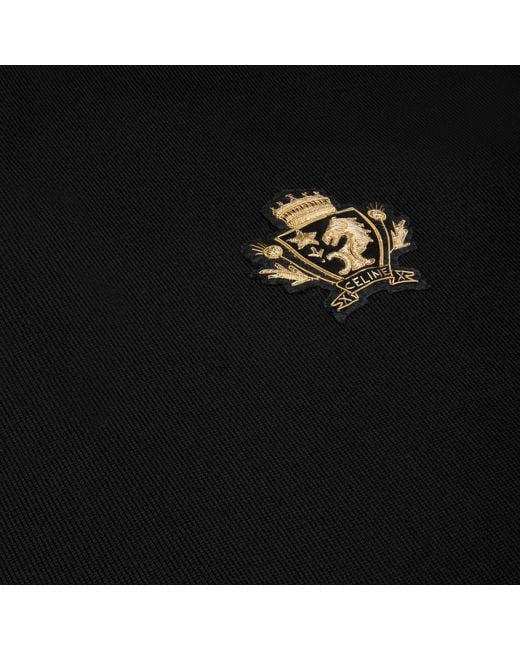 Céline Black Blason Polo Shirt for men