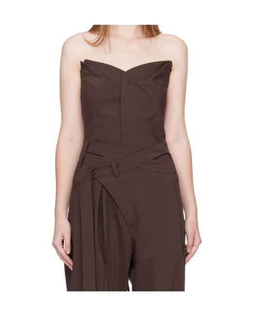 OTTOLINGER Brown Bustier Top