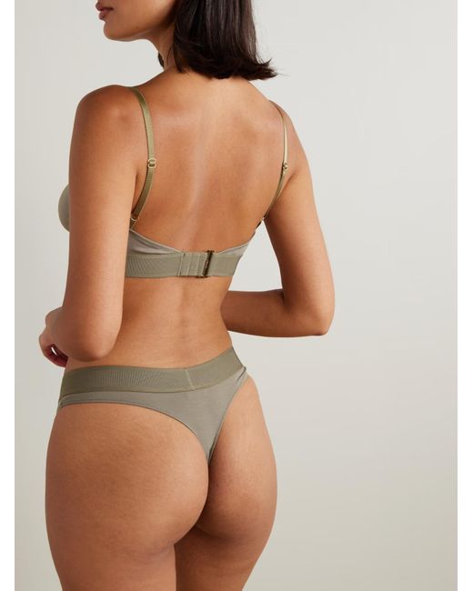 Tom Ford Natural Logo-Embroidered Thong