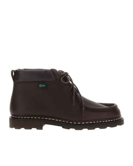 Paraboot Brown Lace-Up Ankle Boots for men