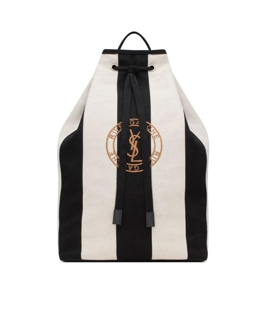 Saint Laurent Black Rive Gauche Sling Bag for men