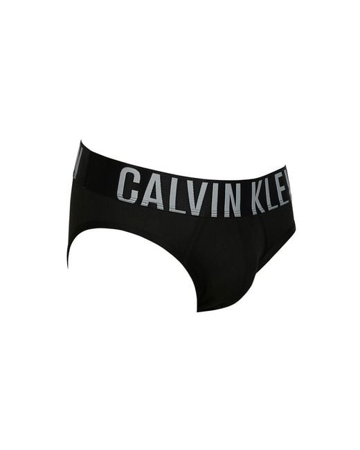 Calvin Klein Black Logo Waist Widened Triangular Panties for men