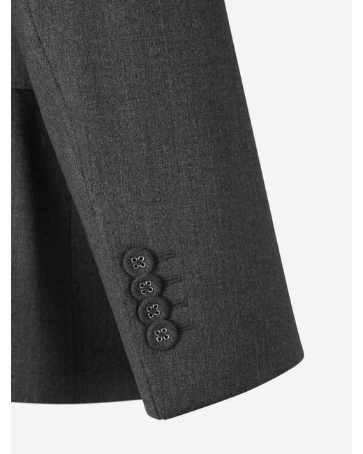 Officine Generale Black Officine Générale American Wool Textured Jacket for men