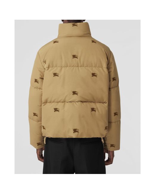 Burberry Natural Embroidered-Logo Puffer Jacket for men