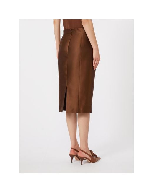 Max Mara Brown Studio Egoista High-Waist Skirt