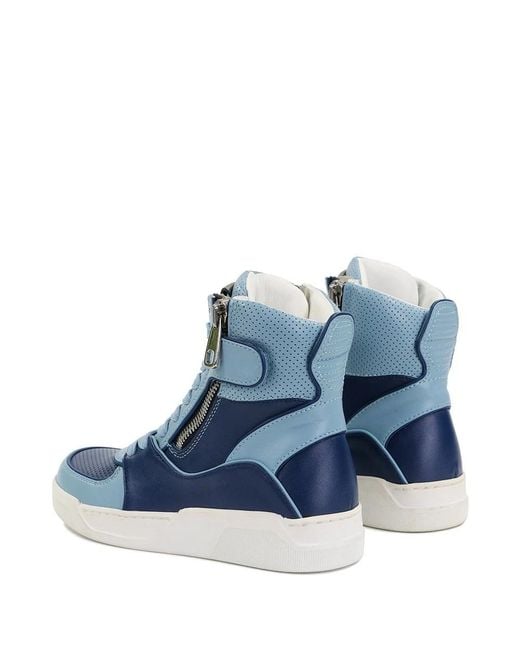 Dolce & Gabbana Blue Logo High-Top Casual Sneakers for men