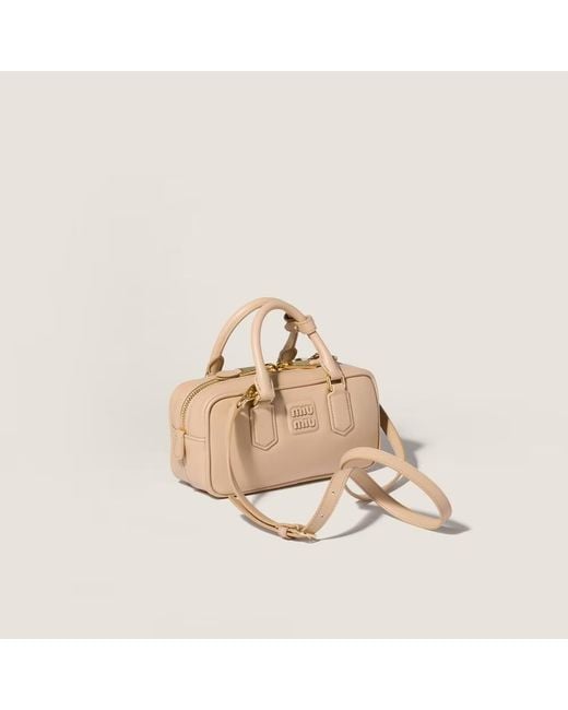 Miu Miu Natural Arcadie Leather Bag