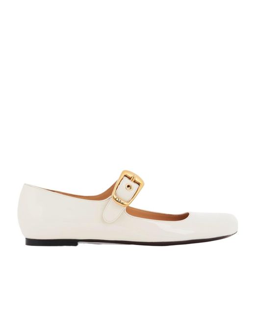 Chloé White Polly Ballet Flats