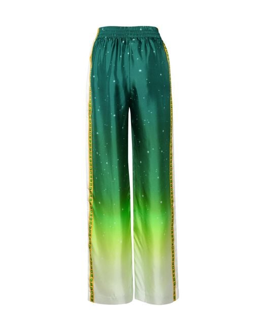 Casablanca Green Joyaux D'Afrique Wide Leg Trousers