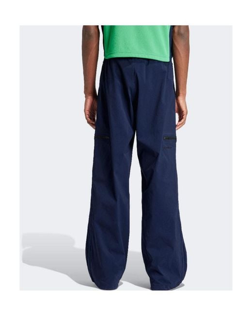Adidas Originals Blue Adidas By Wales Bonner Stretch Cargo Tapered Trousers for men
