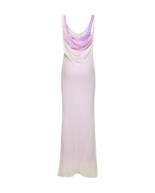 Christopher Esber Purple Sleeveless Graduated Dress