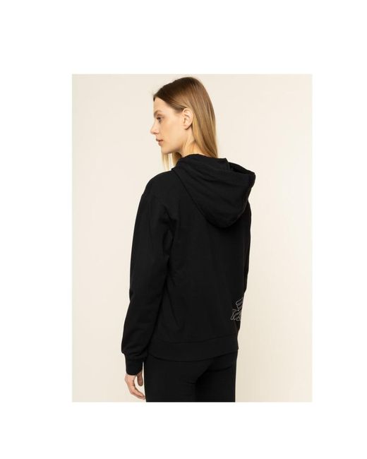 EA7 Black Logo Hooded Casual Jacket