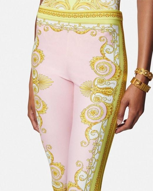 Versace Multicolor Pattern-Printed Leggings