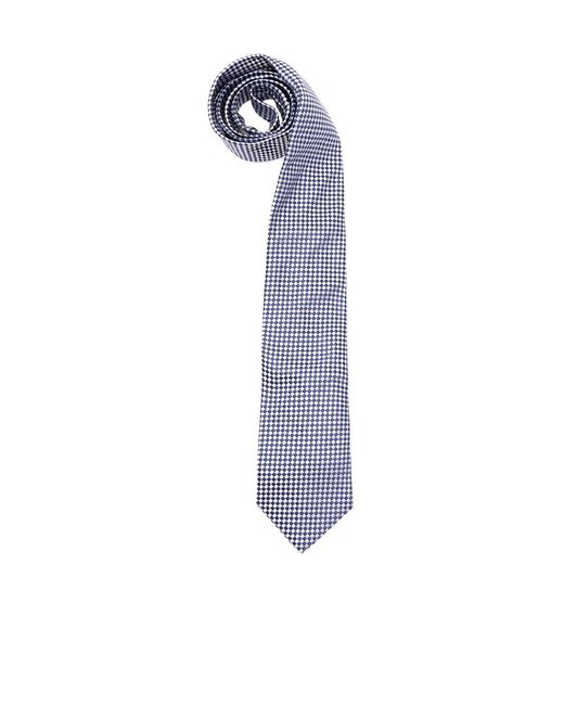 Brunello Cucinelli Blue Checkerboard-Patterned Silk Tie for men