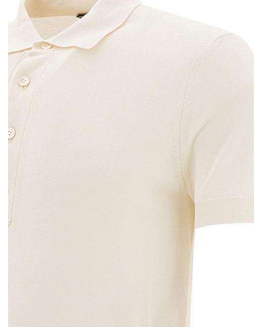 Tom Ford White Short-Sleeved Knitted Polo Shirt for men