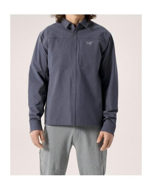 Arc'teryx Blue Logo Long Sleeve Shirt for men