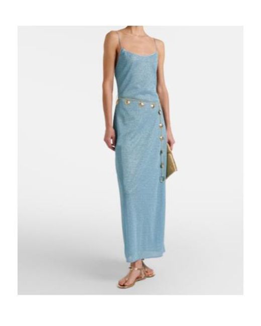 Oseree Blue Spaghetti Strap Dress