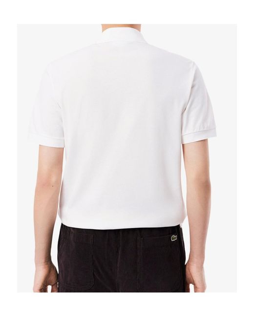 Lacoste White Classic Fit L.12.12 Light Piqué Polo Shirt for men