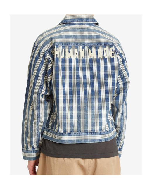 Human Made Blue Plaid Work Jacket for men