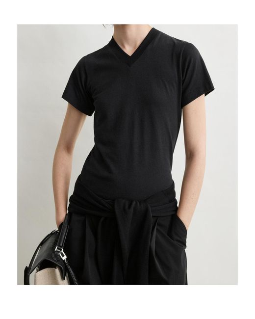 Totême Black Short-Sleeved T-Shirt