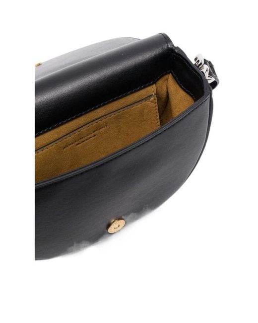 Stella McCartney Black Frayme Small Flap Shoulder Bag