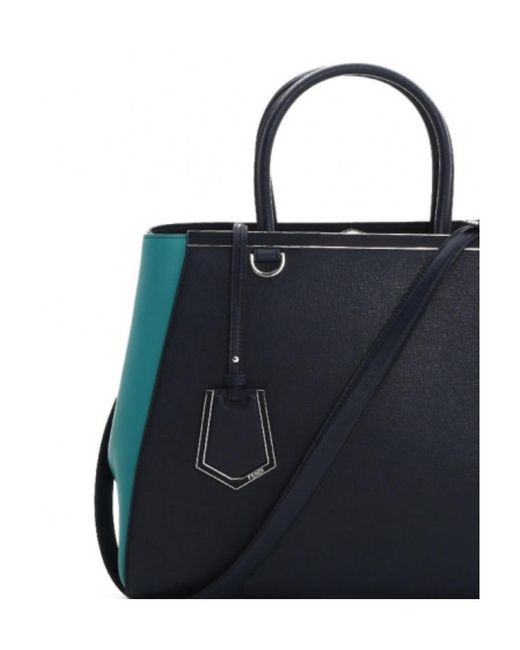 Fendi Blue Logo Handbag