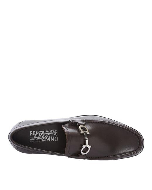 Ferragamo Brown Logo Details Business Casual Shoes for men