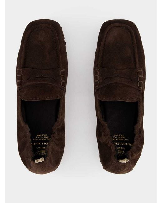 Officine Creative Brown Travis Suede Loafers for men
