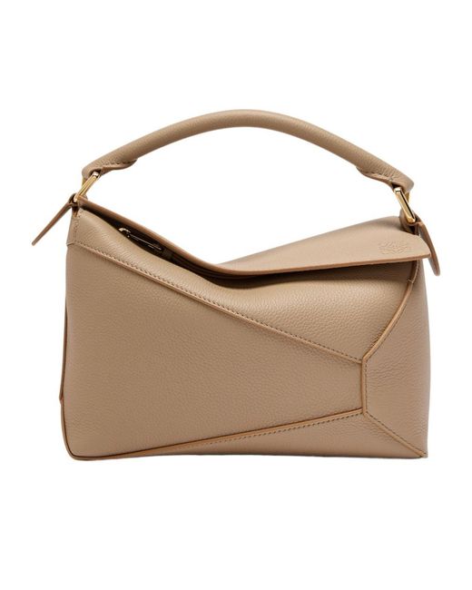 Loewe Natural Puzzle Edge Small Leather Shoulder Bag