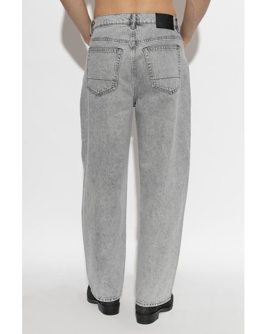 AllSaints Gray Belt Loop Jeans for men