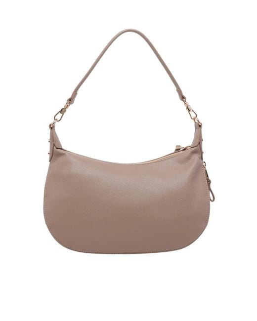 Liu Jo Gray Logo Zip Shoulder Bag