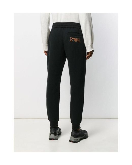 Emporio Armani Black Star Motif Track Pants for men