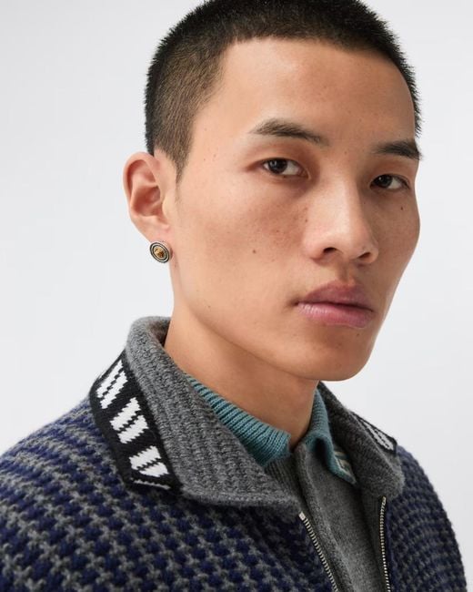 Versace Metallic Orbit Earrings for men