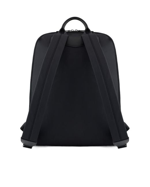Emporio Armani Black Logo Plaque Zaino Backpack for men