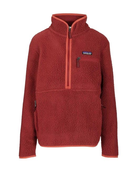 Patagonia Red Fleece Pullover Jacket