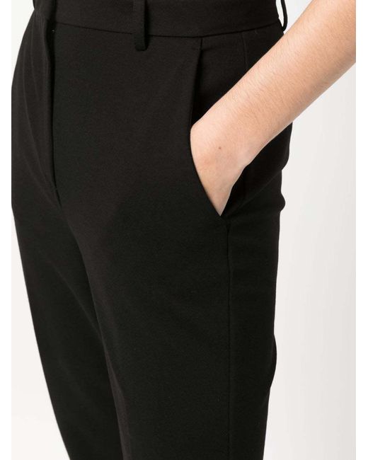 Pinko Black High Waist Tapered Leg Trousers