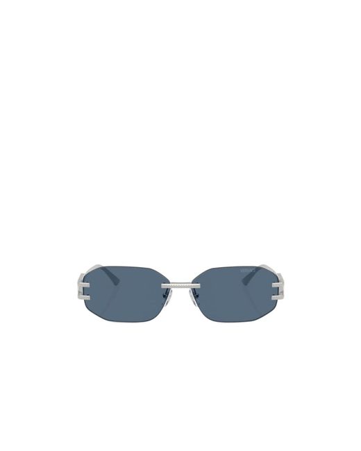 Versace Blue Frameless Sunglasses for men